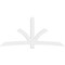 Ekena Millwork Davenport Architectural Grade PVC Gable Bracket, 108"W x 49 1/2"H x 2"D x 6"F, 11/12 Pitch GBP108X50X0206DAV00 - alternate 4